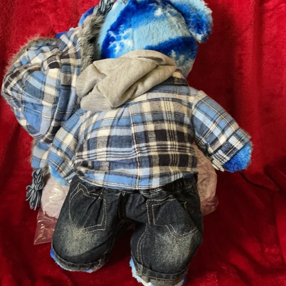 New Build-A-Bear. Blue with white ❄️ Jeans/Shirt/Hat - Picture 4 of 6
